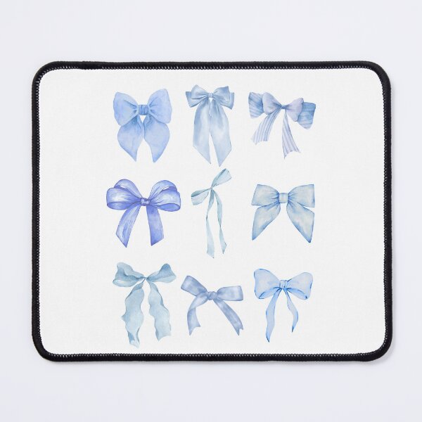 Item preview, Blue Watercolor Preppy Bow Pattern designed and sold by Lyrical Little Things.