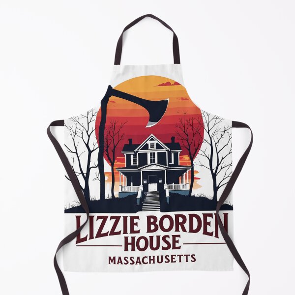Item preview, Lizzie Borden House Retro Art – Murder Mystery Sunset Illustration | Spooky Haunted House Decor designed and sold by LoliDesignShop.
