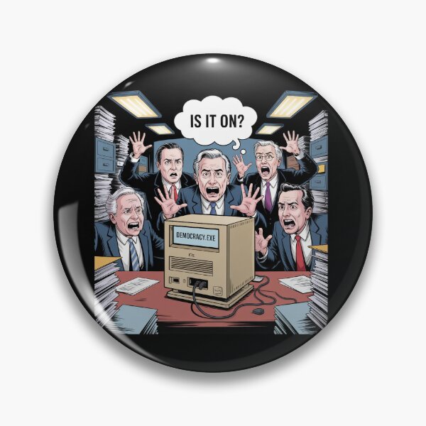 Item preview, Democracy.exe – Glitched Political Satire Design designed and sold by GiftedExplorer.
