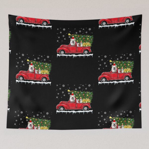 Item preview, Akita Red Car Truck Christmas Tree designed and sold by mcinnesstore.