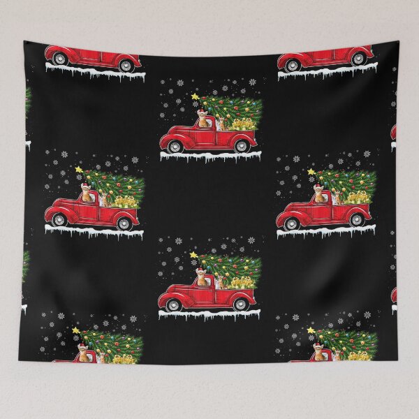 Item preview, Abyssinian Cat Red Car Truck Christmas Tree designed and sold by mcinnesstore.