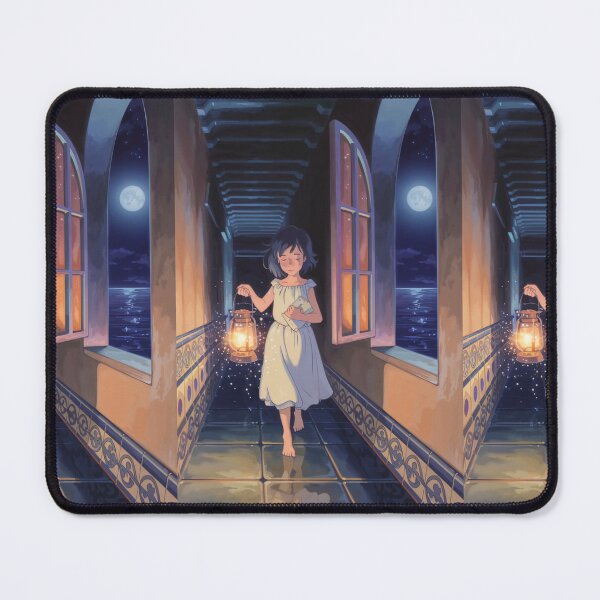 Item preview, Moonlit Dreamwalk – Girl with Lantern by the Sea designed and sold by WitchPrint.