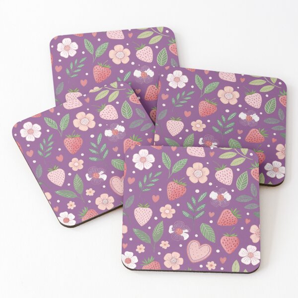 Item preview, Strawberry Hearts and Spring Blooms designed and sold by joycrysstudio.