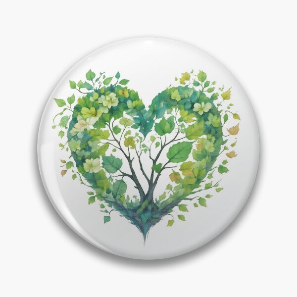 Item preview, Nature Heart Tree – Watercolor Botanical Love Art designed and sold by Chaotic Humor / Low-Effort Genius.