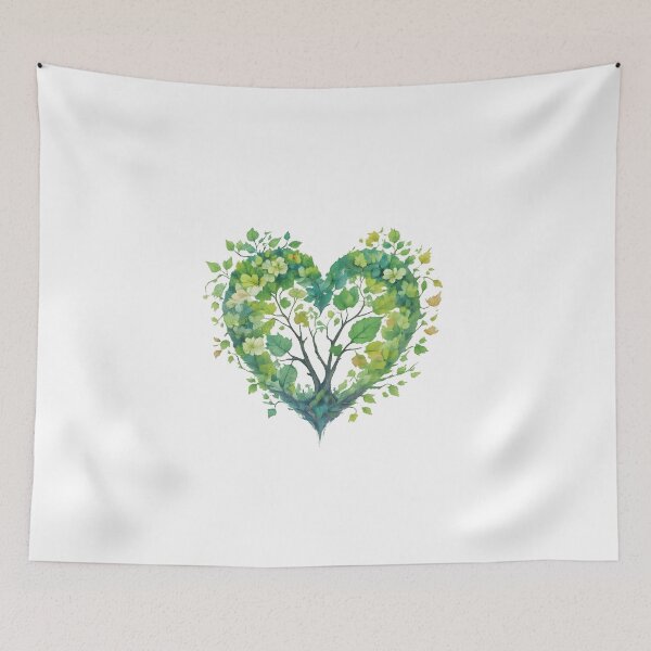 Item preview, Nature Heart Tree – Watercolor Botanical Love Art designed and sold by Chaotic Humor / Low-Effort Genius.