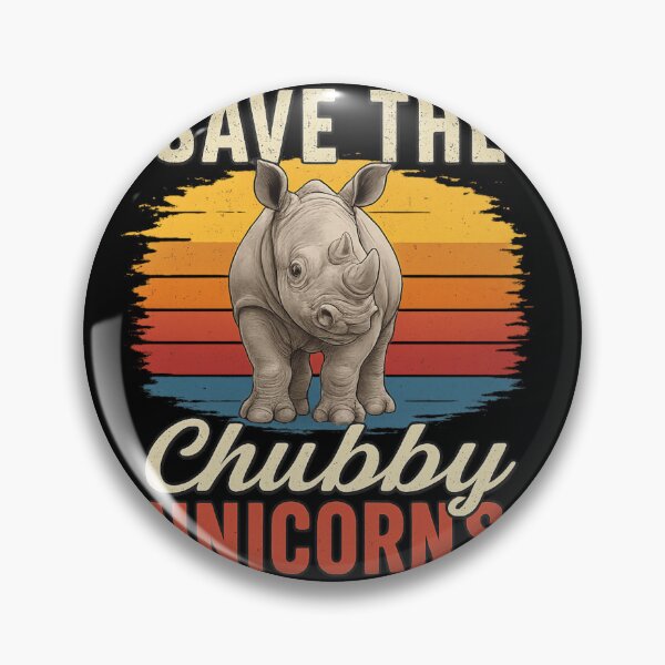 Item preview, Save the Chubby Unicorns Vintage Rhino designed and sold by haitrieuic96.