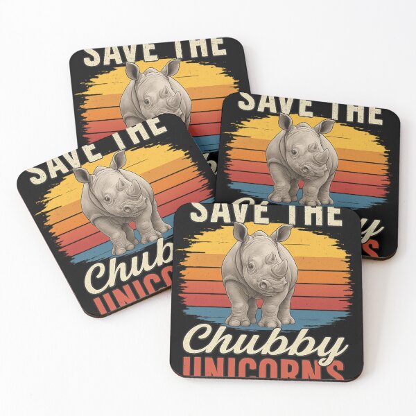 Item preview, Save the Chubby Unicorns Vintage Rhino designed and sold by haitrieuic96.