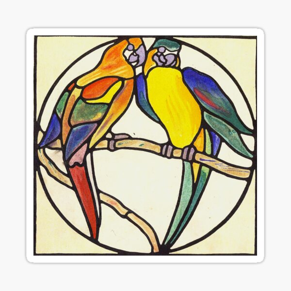 Item preview, Parakeet and Blossoms – Meiji Graphic Design designed and sold by tohnoyou.