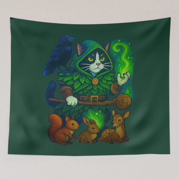 Item preview, Druid Cat Battlemage Battlecats designed and sold by KozyAuraTees.