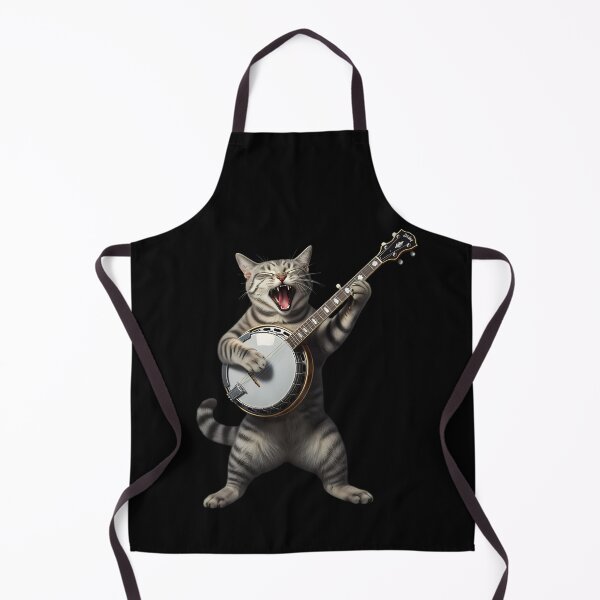 Item preview, Banjo Playing Cat Funny Bluegrass Animal Music Player designed and sold by inkedtee.