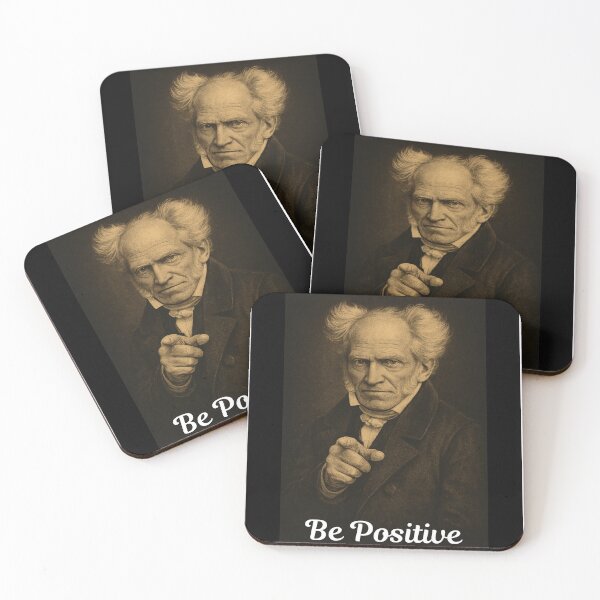 Item preview, Schopenhauer Says: Be Positive – Ironic Philosophy Design designed and sold by DeclanEclectica.