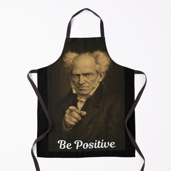 Item preview, Schopenhauer Says: Be Positive – Ironic Philosophy Design designed and sold by DeclanEclectica.