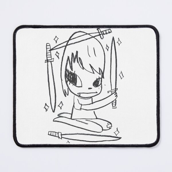 Item preview, yoshitomo Nara sword girl - nara Yoshitomo nara phone case Yoshitomo Nara Art - phone case - sticker - poster - pin designed and sold by Marchelle C.
