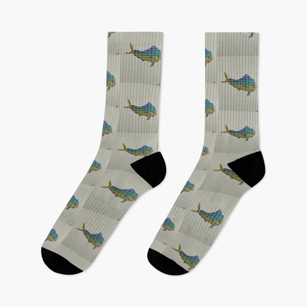 Item preview, Colourful patterned dolphin fish  designed and sold by dannyspage.