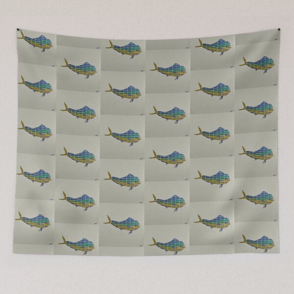 Item preview, Colourful patterned dolphin fish  designed and sold by dannyspage.