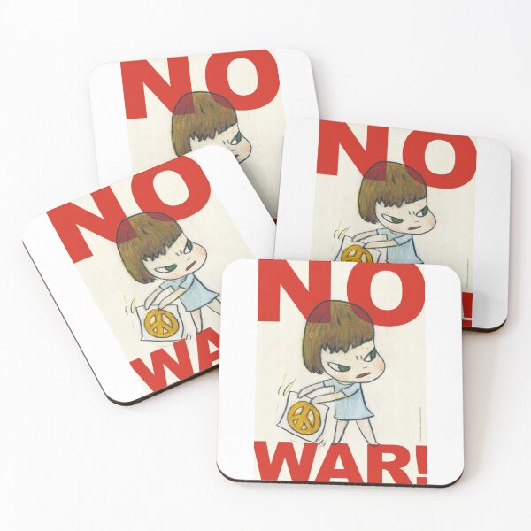 Item preview, Copy of yoshitomo Nara art NO WAR peace sign - nara Yoshitomo nara  phone case - sticker - poster - pin designed and sold by Marchelle C.