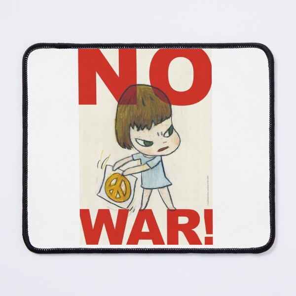Item preview, Copy of yoshitomo Nara art NO WAR peace sign - nara Yoshitomo nara phone case - sticker - poster - pin designed and sold by Marchelle C.