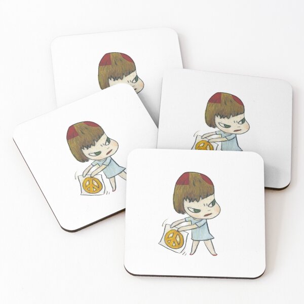 Item preview, yoshitomo Nara art NO WAR peace sign - nara Yoshitomo nara  phone case - sticker - poster - pin designed and sold by Marchelle C.