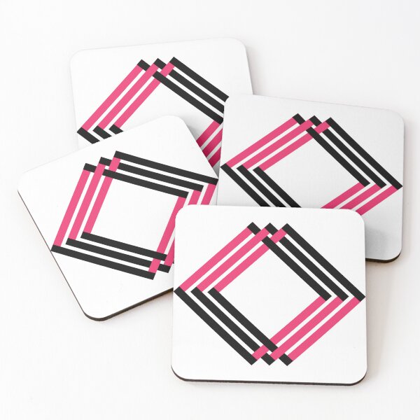 Item preview, Dual Flux – Abstract Pink and Black Geometric Illusion designed and sold by Westward0.