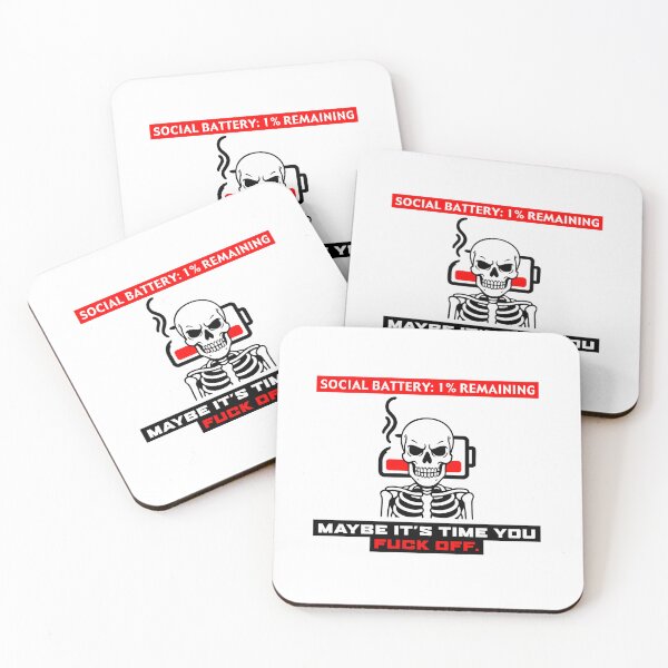 Item preview, Social Battery Dead – Go Away designed and sold by BoneShakerLab.