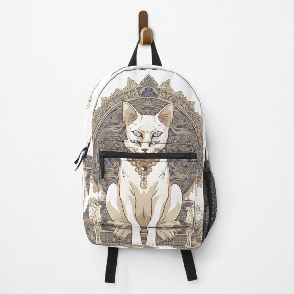 Item preview, Regal Sphinx Cat on Ornate Throne with Jewelry designed and sold by PaintbrushPlace.