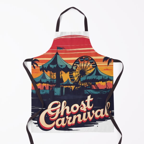 Item preview, Ghost Carnival – Retro Haunted Fairground Sunset Art | Creepy Abandoned Theme Park Design designed and sold by LoliDesignShop.