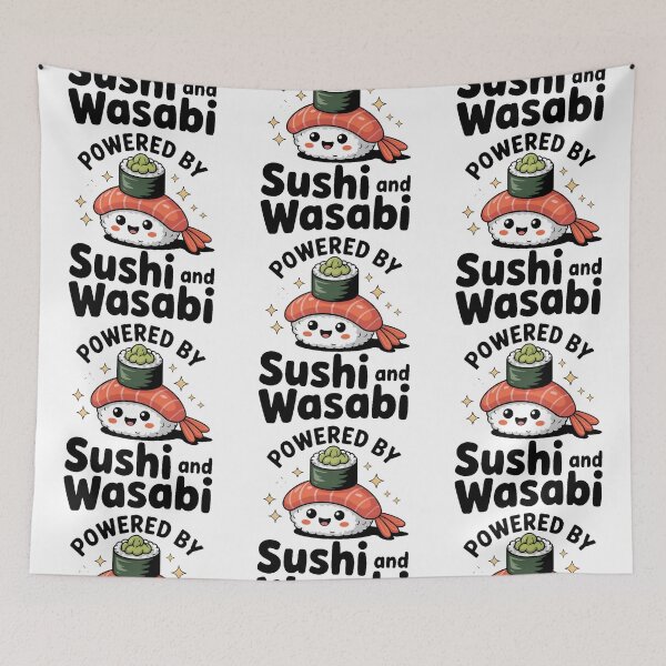 Item preview, Powered By Sushi And Wasabi designed and sold by PlanetMarker.