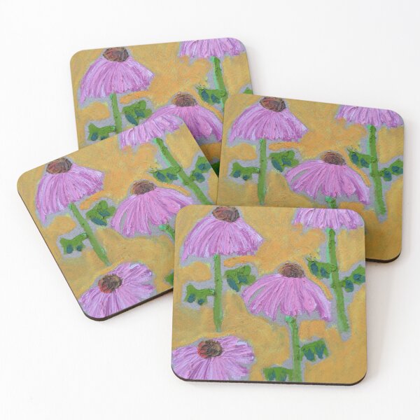 Item preview, Coneflowers in Oil Pastel designed and sold by HmgrownEclectic.