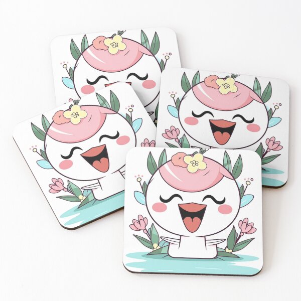 Item preview, Cute Cartoon Duck with Flowers and Happy Smile designed and sold by PaintbrushPlace.