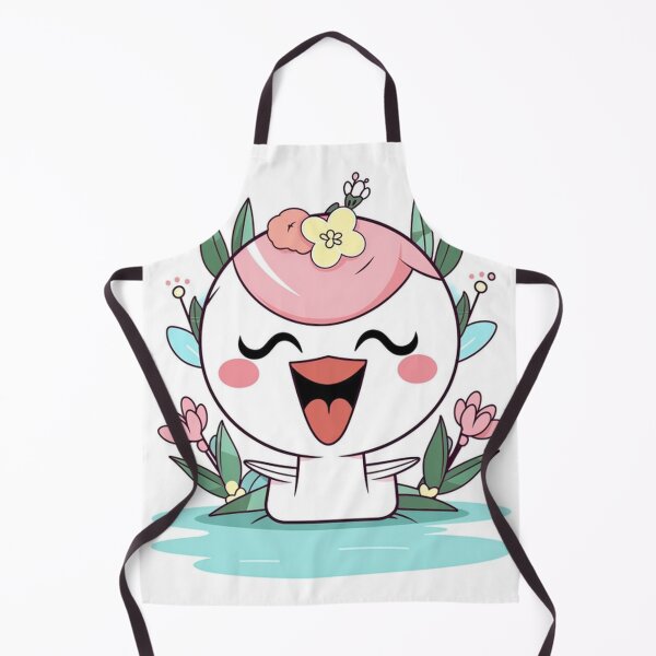 Item preview, Cute Cartoon Duck with Flowers and Happy Smile designed and sold by PaintbrushPlace.