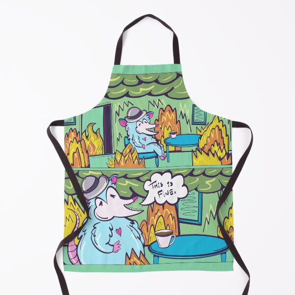 Item preview, this is fine everything is fine possum art designed and sold by crestfallenmermaid.