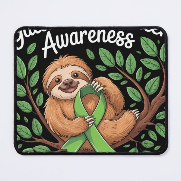 Item preview, Cute hanging sloth Bile Duct Gallbladder Cancer Awareness designed and sold by ConceptualVibes.