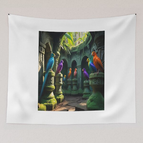 Item preview, Ancient Amazon Aviary with Mystical Birds designed and sold by Max Store.
