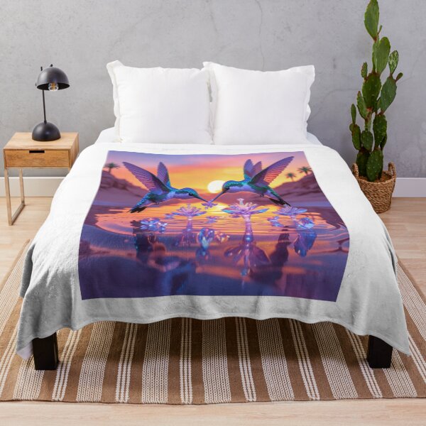 Item preview, Giant Hummingbirds Crystal Oasis Double Sunset designed and sold by Max Store.