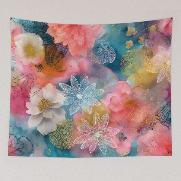 Item preview, Pastel daisies floral print designed and sold by dcrc.