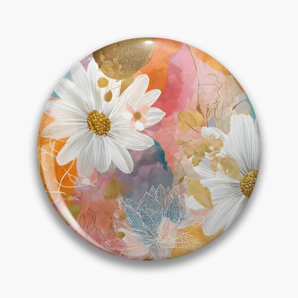 Item preview, Pastel daisies floral print designed and sold by dcrc.