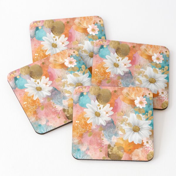 Item preview, Pastel daisies floral print designed and sold by dcrc.