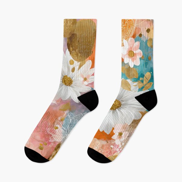 Item preview, Pastel daisies floral print designed and sold by dcrc.