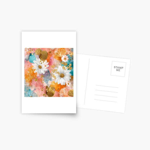 Item preview, Pastel daisies floral print designed and sold by dcrc.