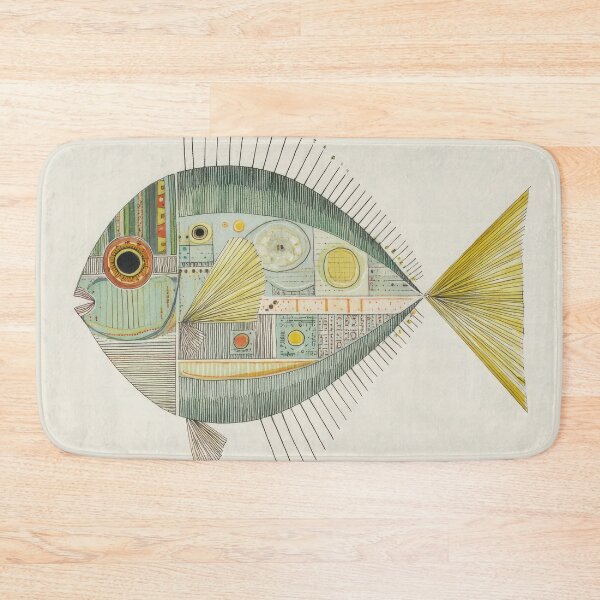 Item preview, Quirky Abstract Fish Illustration – Minimalist Geometric Marine Art designed and sold by dawnleblanc55.