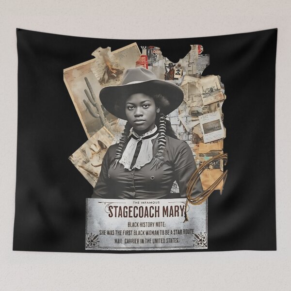 Item preview, Black Cowgirl Western Rodeo Heritage Collage Graphic T‑Shirt designed and sold by Altenpendinton.