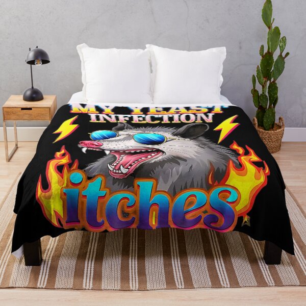 Item preview, My Yeast Infection Itches” Sarcastic Possum Meme Funny T‑Shirt designed and sold by Altenpendinton.