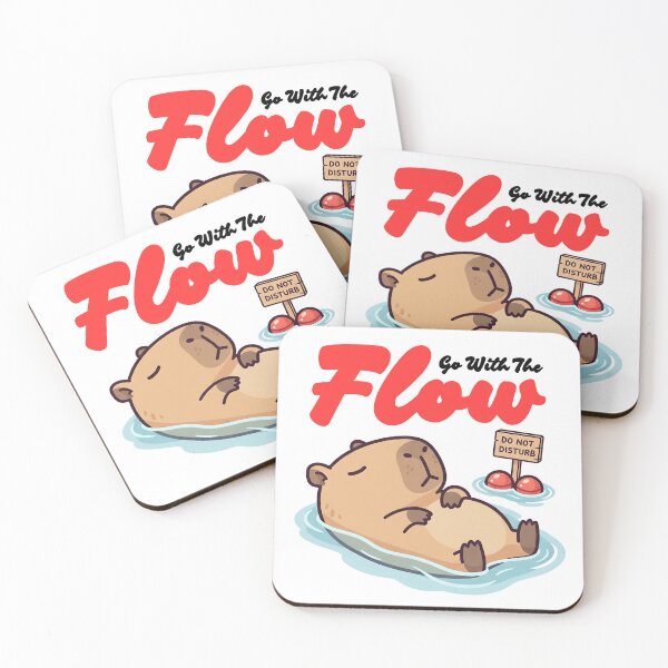 Item preview, Go With The Flow - Capybara designed and sold by The magic  Yellow bus.
