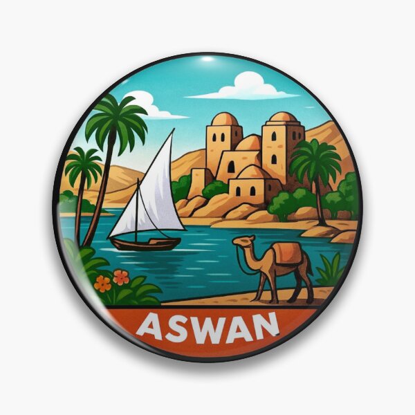 Item preview, Aswan, Egypt - Nile River, Felucca, Camel designed and sold by Myra365Art.