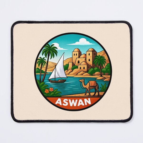 Item preview, Aswan, Egypt - Nile River, Felucca, Camel designed and sold by Myra365Art.