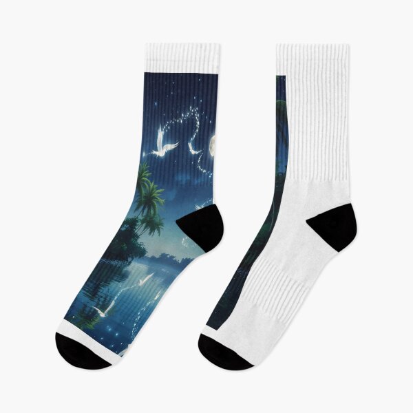 Item preview, Luminous Birds Stardust Trail Dreamlike Lagoon designed and sold by Max Store.