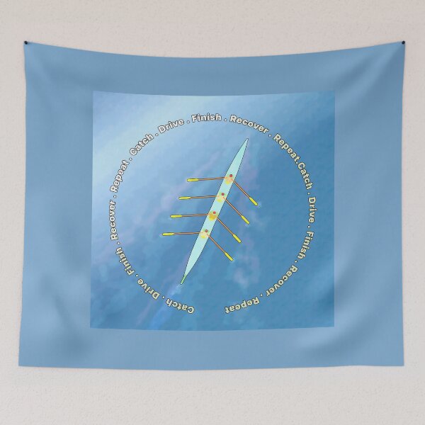 Item preview, Rowing Crew – Catch Drive Finish Repeat Loop (Cartoon Art) designed and sold by Michael van der Hoorn.
