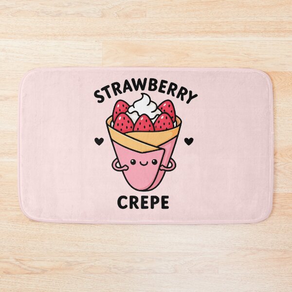 Item preview, Cute Strawberry Crepe Kawaii Dessert Cartoon Art designed and sold by graphicnew.