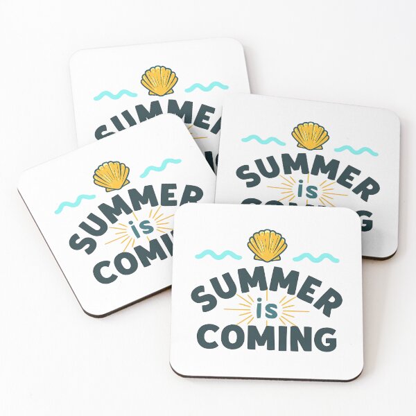 Item preview, Summer Is Coming Coastal Beach Quote Sticker with Seashell designed and sold by FestivityFinds.