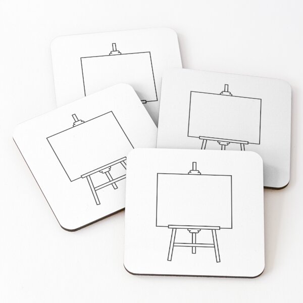 Item preview, Artist Easel With Blank Canvas Outline Vector Illustration designed and sold by THP Creative.